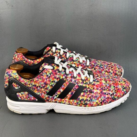 adidas ZX Flux Multi-Color Prism sneaker shoes men size 12 - Picture 1 of 8